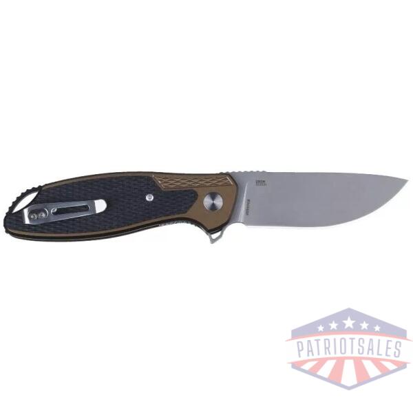 CRKT Jake Folding Knife 3-3/10 Drop Point Blade Black and Bronze