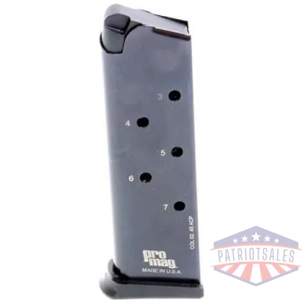 ProMag Steel Handgun Magazine 1911 Government .45 ACP Blued 7/r