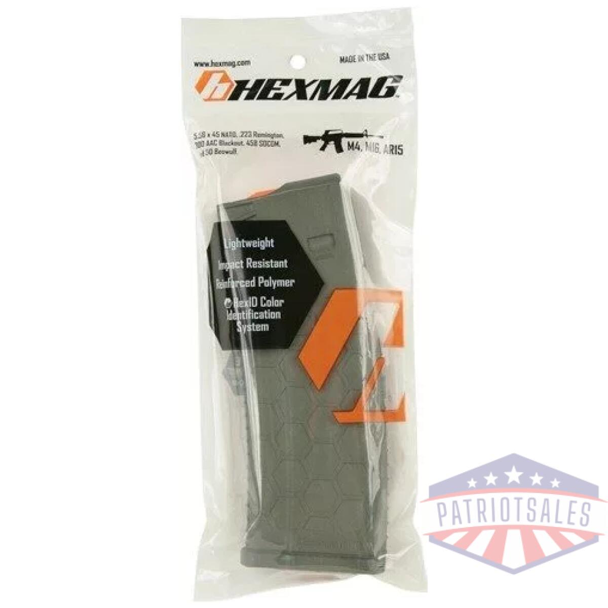 Hexmag magazine ar-15 5. 56x45 - 10rd od green polymer series 2 - image 3