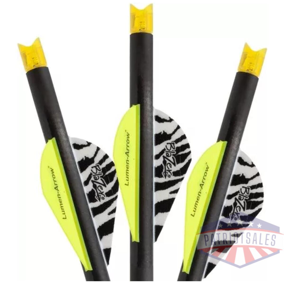 Lumenok xbow arrow 20" carbon - hd orange crescent nock 3pk - image 1