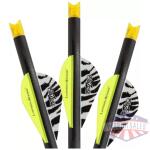 LUMENOK XBOW ARROW 20" CARBON - HD ORANGE CRESCENT NOCK 3PK