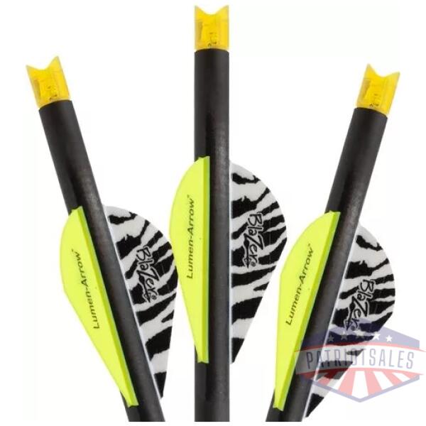 LUMENOK XBOW ARROW 20" CARBON - HD ORANGE CRESCENT NOCK 3PK