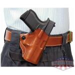 DESANTIS MINI SCABBARD HOLSTER - RH OWB LEATHER RUGER SR22 TAN