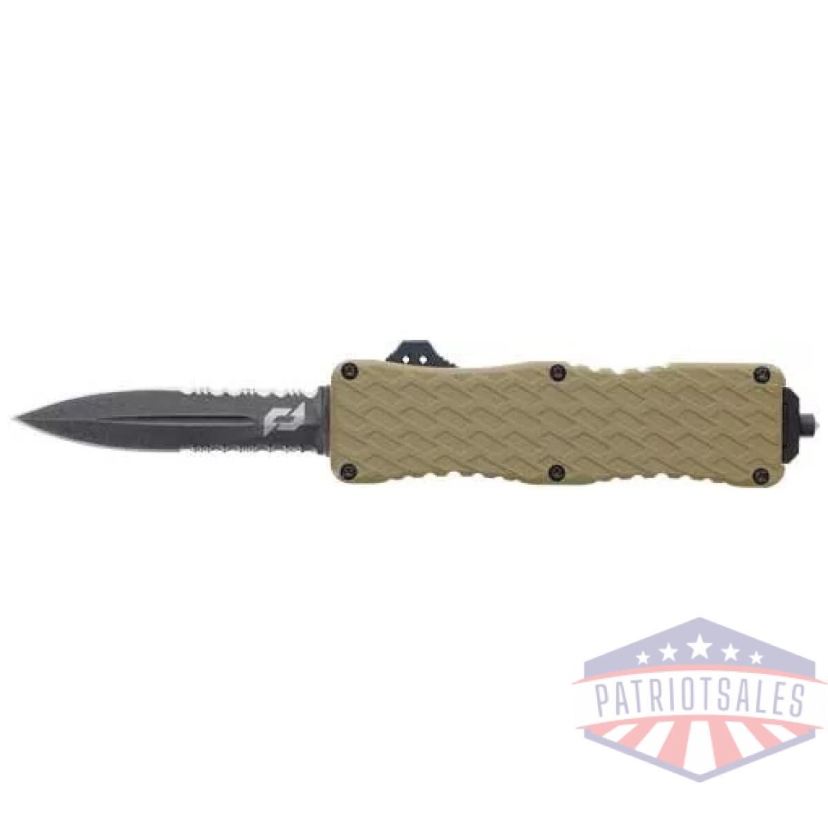 Schrade knife uproar d/a otf - 3" d2 bayonet point fde/black - image 1