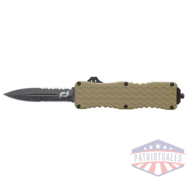 SCHRADE KNIFE UPROAR D/A OTF - 3" D2 BAYONET POINT FDE/BLACK