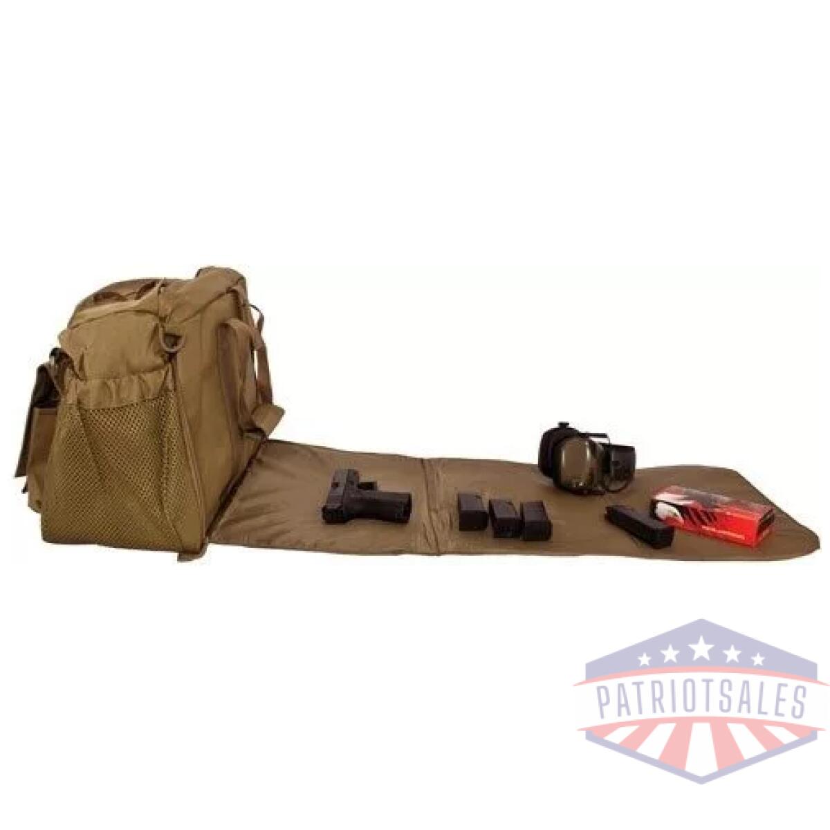Red rock deluxe range bag tan - fold out work/cleaning gun mat - image 2