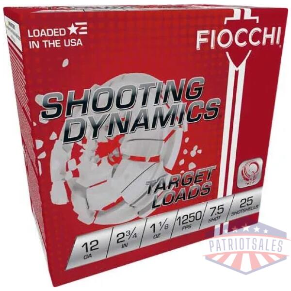 FIOCCHI 12GA 2.75" 1-1/8OZ - #7.5 1250FPS 250RD CASE LOT