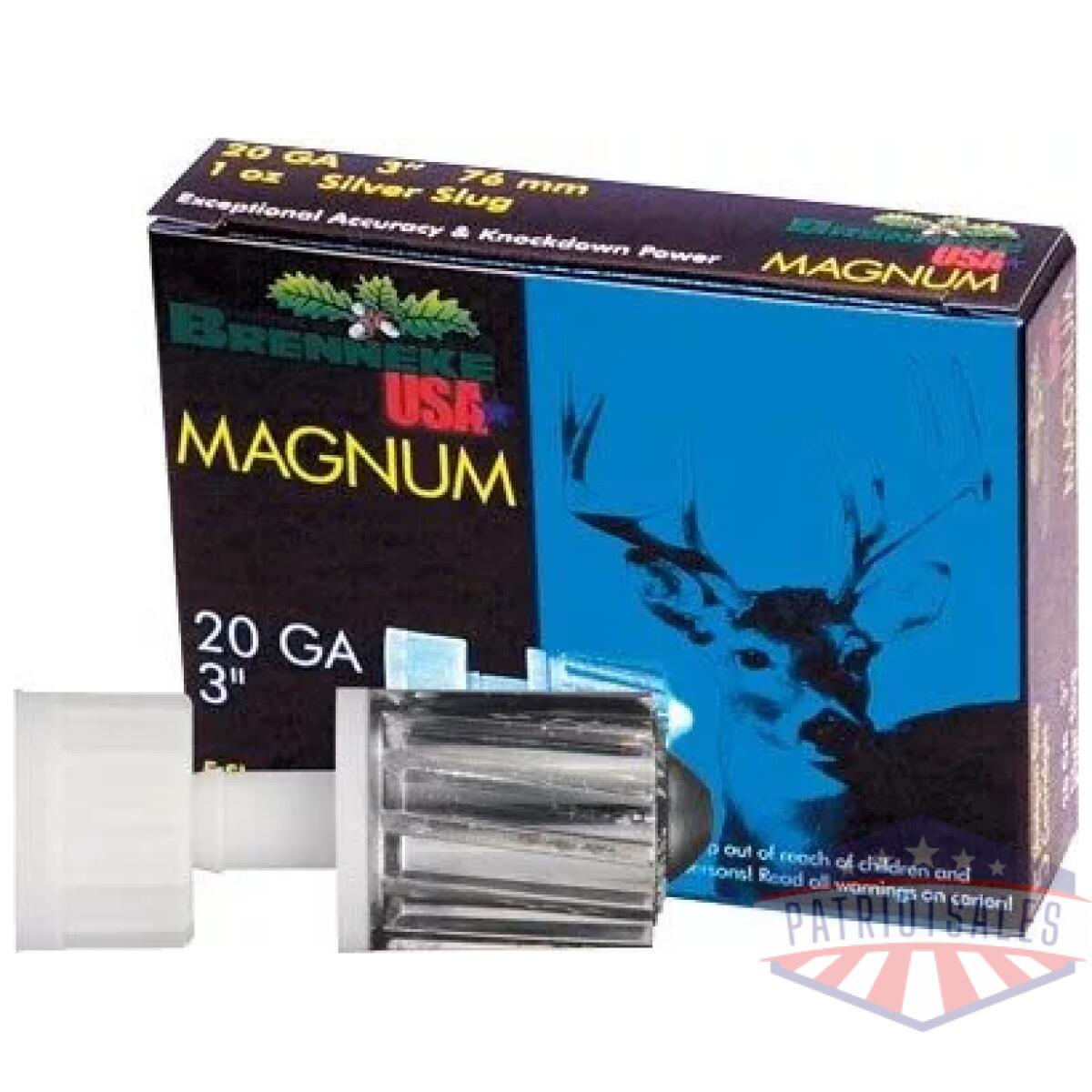 Brenneke usa classic magnum - 20ga 3" 1oz slug 5rd 50bx/cs - image 1