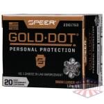 SPEER GOLD DOT 9MM LUGER +P - 124GR GDHP 20RD 10BX/CS