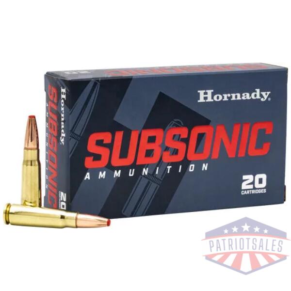 HORNADY SUBSONIC 300 AAC 190GR - SUB-X 20RD 10BX/CS
