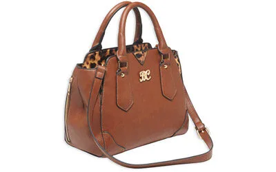 Bdp-024_1 Bulldog satchel purse w/hlstr chstnt - image 1