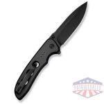 CIVIVI Hyperpulse Flipper & Thumb Stud & Button Lock Knife Black Aluminum Handle (3.5"" Black Stonewashed 14C28N Blade) C23087A-1