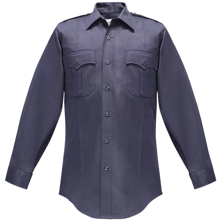Duro Poplin Long Sleeve Shirt w/ Sewn-In Creases