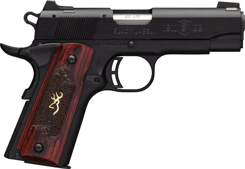 BROWNING 1911-22 MEDALLION - COMPACT 22LR 3.6"FS BLK/RSWD
