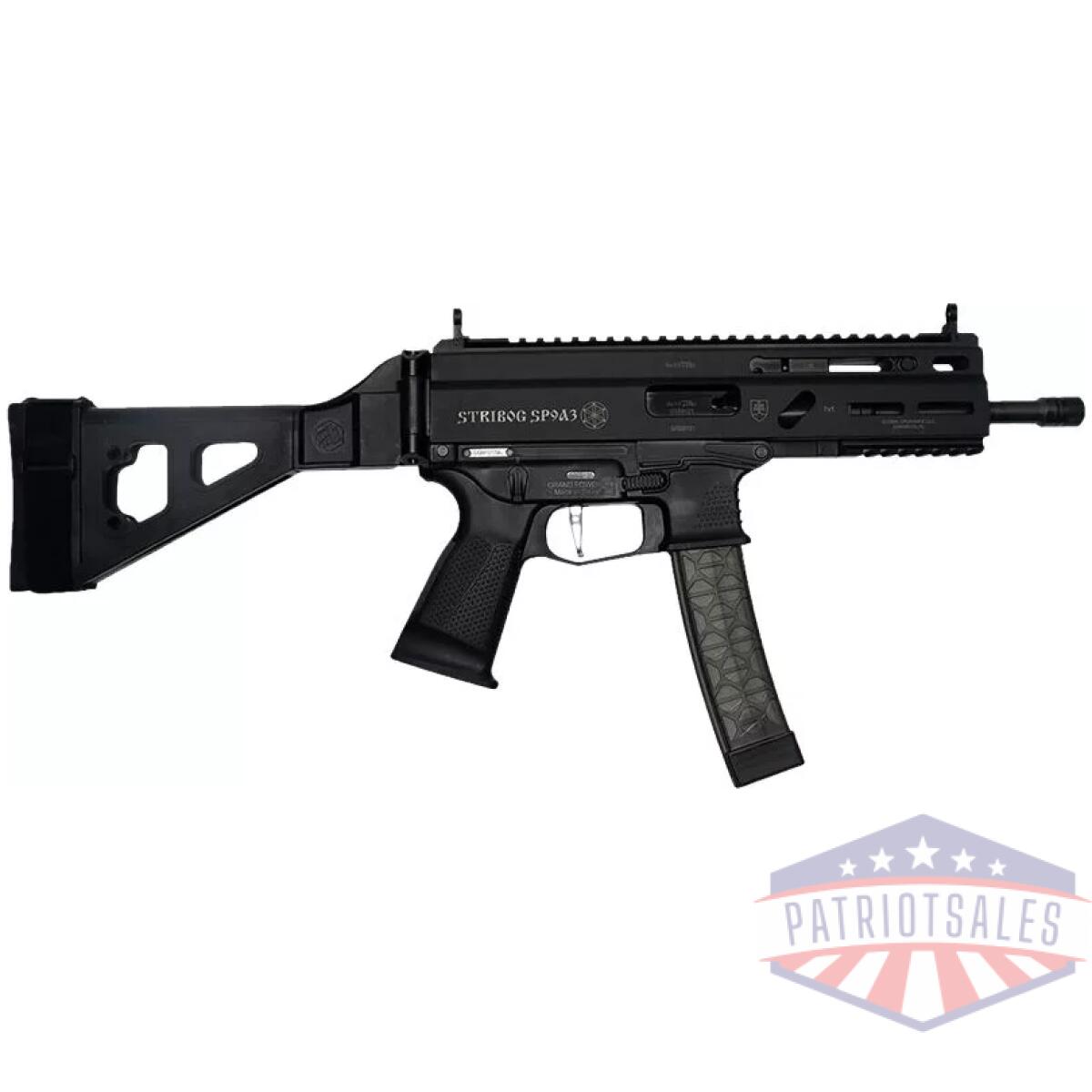 Grand power stribog sp9a3 9mm - 8" bbl 30 rd mag w/brace blk - image 1