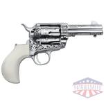 CIMARRON HUCKLEBERRY 45LC - 3.5" NICKEL ENGRAVED B-HEAD