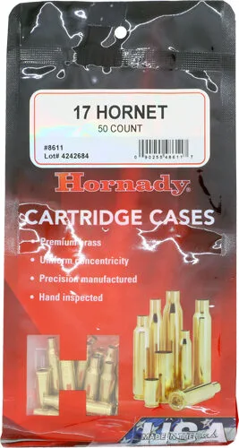 Hdy8611_1 Hornady unprimed cases 17 - hornet 50 pack 5pk/cs - image 1