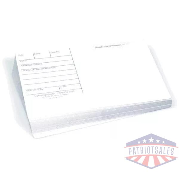 Latent Print Cards