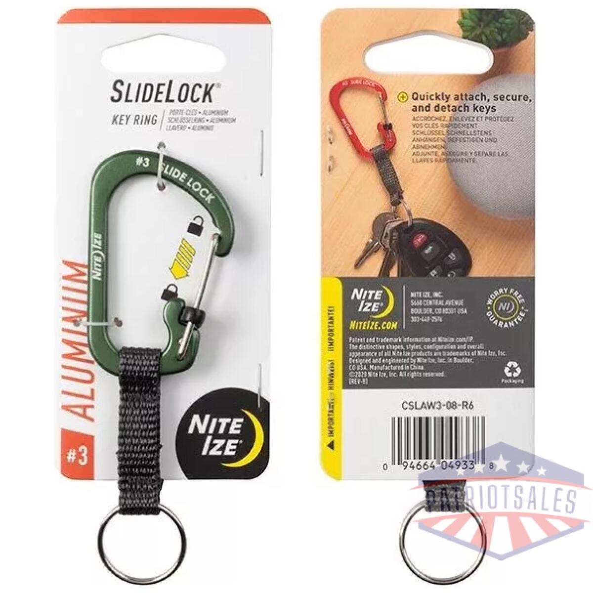Slidelock key ring aluminum - image 1