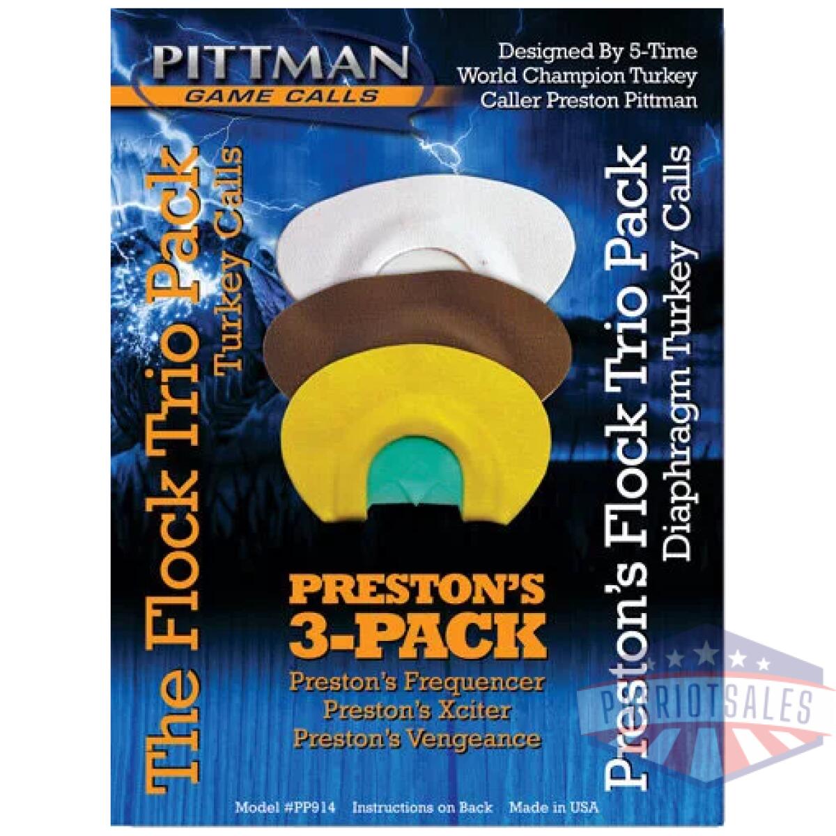 Pittman game calls the flock - trio daiphram pack - image 1