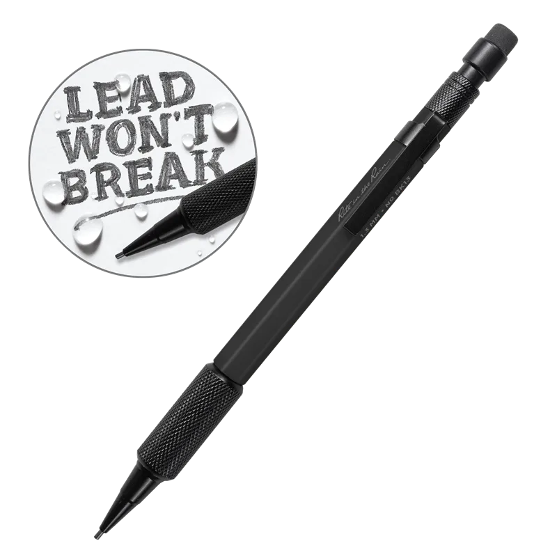 Rir-Bk13 Mechanical clicker pencil - black pen with 1. 3mm black lead - image 1