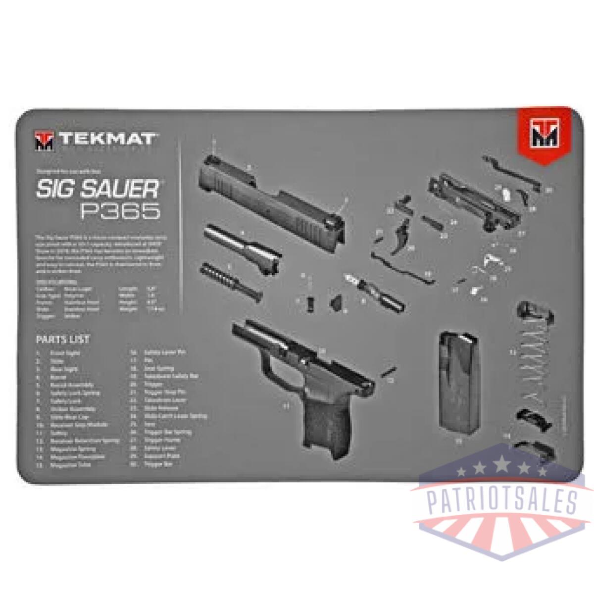 Tekmat pistol mat sig p365 - image 1