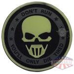 Don't Run Ghost Night Glow Morale Patch (6 PACK)