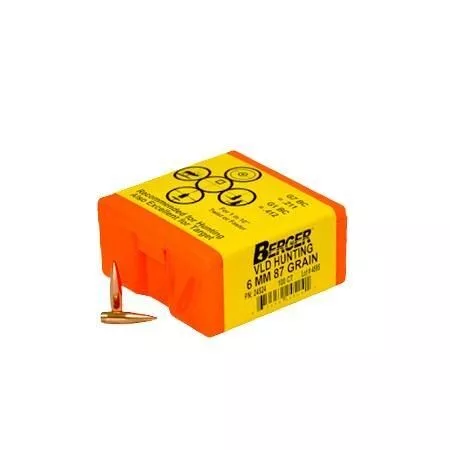 Https3A2F2Fmedia.chattanoogashooting.com2Fimages2Fproduct2Fbb245242Fbb24524.Webp Berger match grade hunting bullets 6mm. 243" 87 gr vld hunter 100/box - image 1