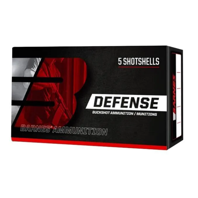 Https3A2F2Fmedia.chattanoogashooting.com2Fimages2Fproduct2Fbx320102Fbarnesdefense Barnes defense buckshot shotshells 12ga 2-3/4" 8 plts 1200 fps #00 5/ct - image 1