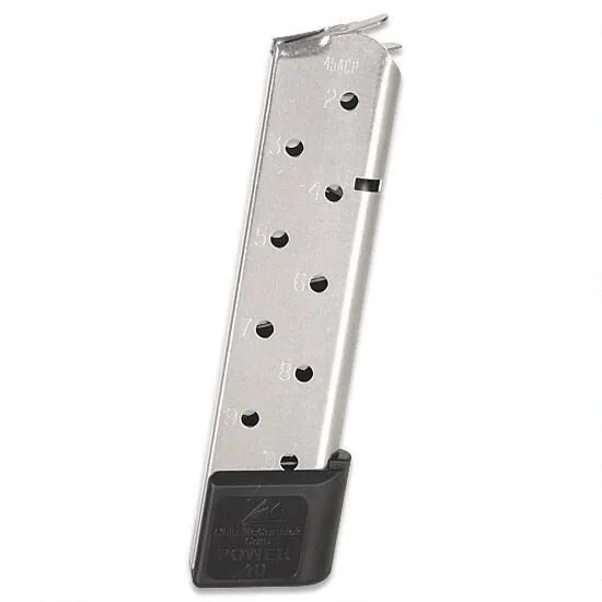 Https3A2F2Fmedia.chattanoogashooting.com2Fimages2Fproduct2Fcfmrpm45Fs102Fcfmrpm45Fs10 Chip mccormick full-size 1911 railed power mag (rpm) handgun magazine stainless. 45 acp 10/rd - image 1