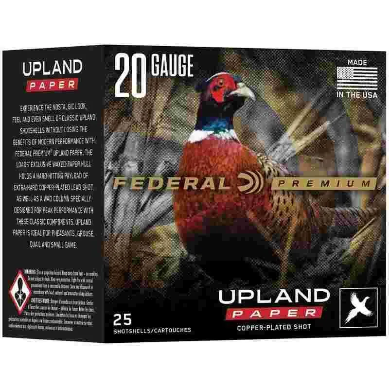 Https3A2F2Fmedia.chattanoogashooting.com2Fimages2Fproduct2Ffapup20442Ffapup20441 Federal premium upland paper shotshells 20ga 2-3/4" 1oz 1250 fps #4 25/ct - image 1