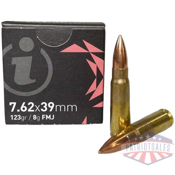 Global Ordnance Igman Rifle Ammunition 7.62x39mm 123gr FMJ 2405 fps 15/ct