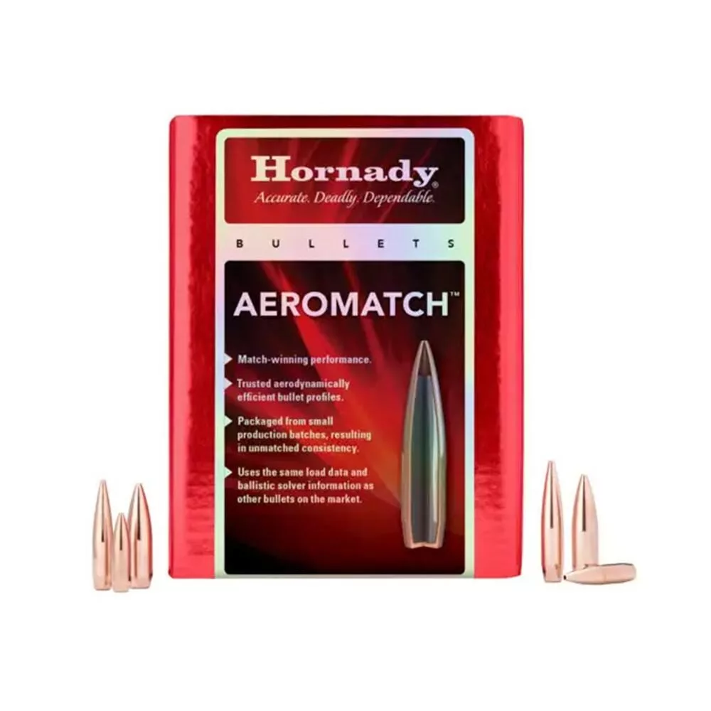 Https3A2F2Fmedia.chattanoogashooting.com2Fimages2Fproduct2Fho2457312Fho245731-1.Webp Hornady aeromatch rifle bullets sequential 6mm. 243" 105 gr (1-8") hhb 500/ct - image 1