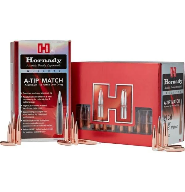 Https3A2F2Fmedia.chattanoogashooting.com2Fimages2Fproduct2Fho285062Fho22799-3_1 Hornady aluminum a-tip match rifle bullets 7mm. 284" 190 gr 100/ct - image 1