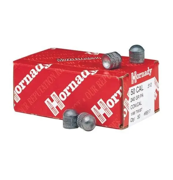 Https3A2F2Fmedia.chattanoogashooting.com2Fimages2Fproduct2Fho66172Fho6617-2 Hornady 50 cal 240 gr pa conical muzzleloader bullets 50/round box - image 1