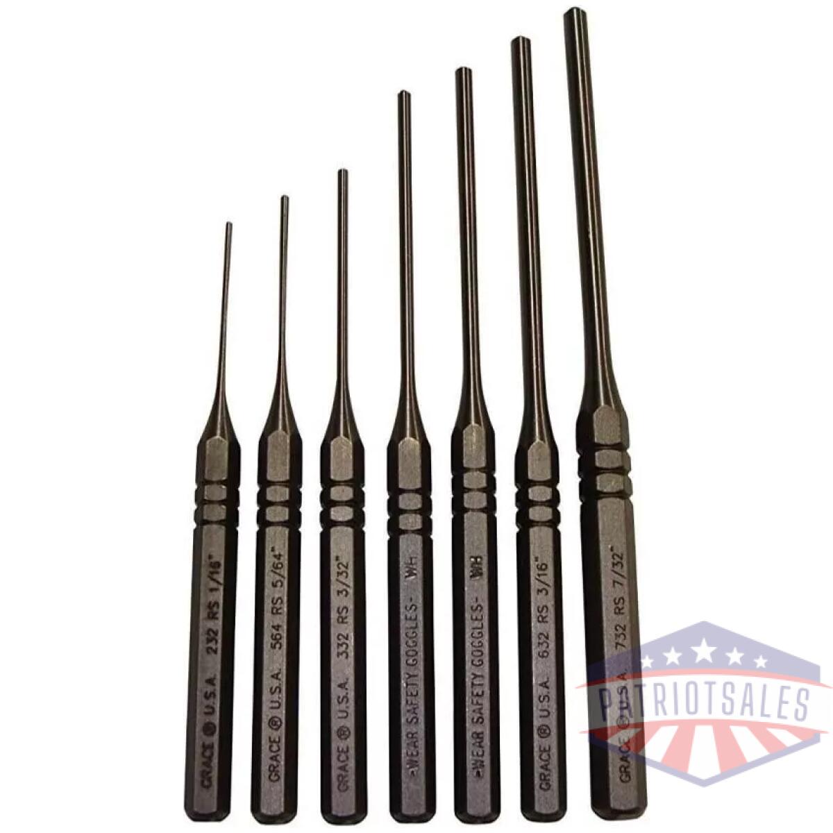 Grace usa steel roll spring punch set 7/ct - image 1