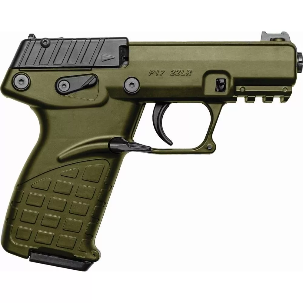 Https3A2F2Fmedia.chattanoogashooting.com2Fimages2Fproduct2Fktp17Grn2Fktp17Grn_1 Kel-tec p17 handgun. 22lr 16/rd magazines (3) 3. 93" barrel green - image 1
