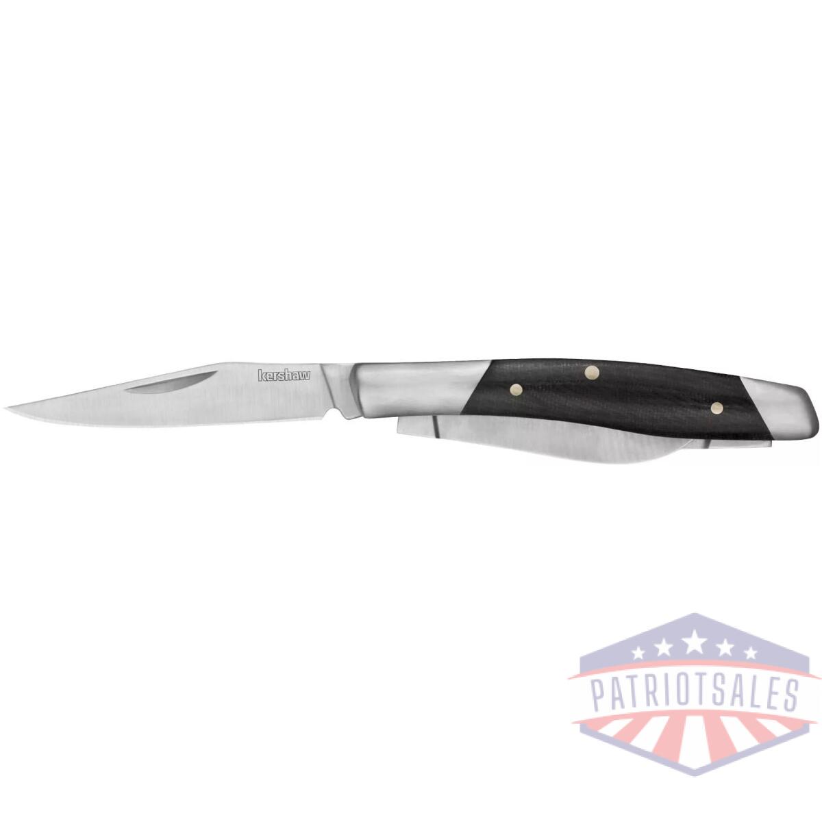 Kershaw iredale folding pocketknife 2 3/5" clip point blade black - image 1