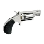 NAA .22 Mag Wasp Handgun .22 WMR 5rd Capacity 1.125" Barrel Silver with Black Grips