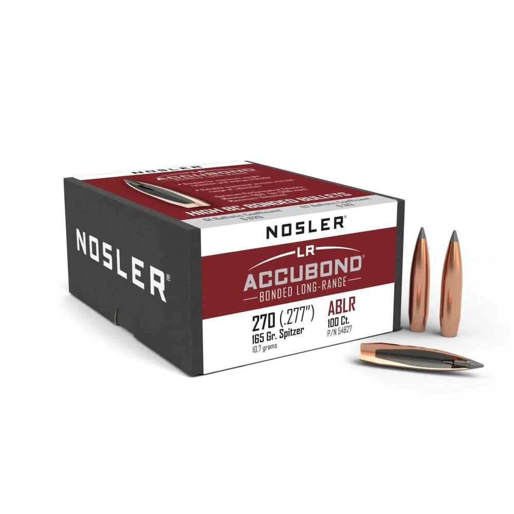 Https3A2F2Fmedia.chattanoogashooting.com2Fimages2Fproduct2Fno548272Fno54827-1 Nosler accubond long range rifle bullets. 270 cal. 0277" 165 gr ablr 100/ct - image 1