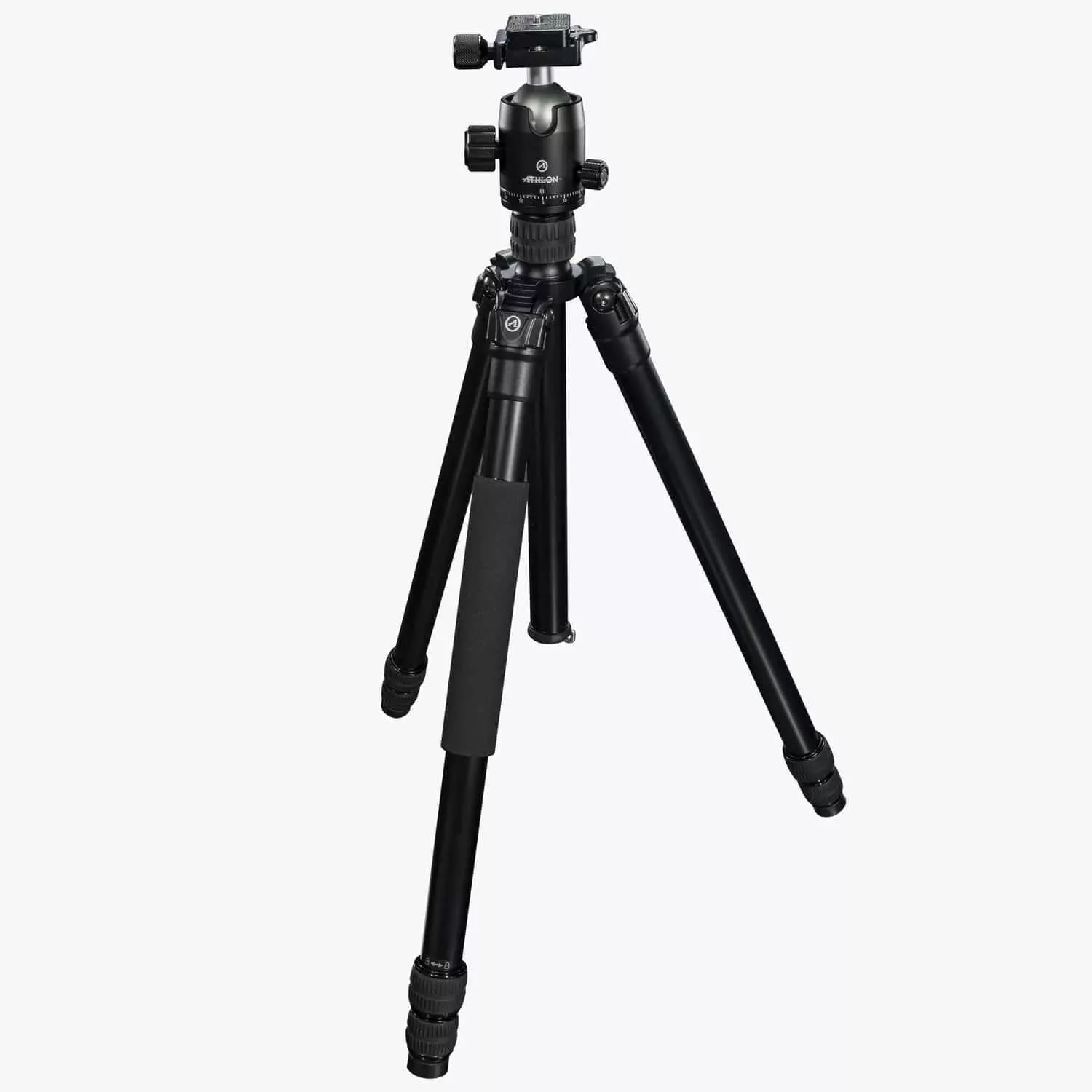 Https3A2F2Fmedia.chattanoogashooting.com2Fimages2Fproduct2Fof7060092Fof706009-1 Athlon midas al28 aluminum tripod 17" - 65" black with soft sided carrying case - image 1