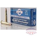 PPU Rifle Ammunition .30-30 Win 150 gr FNSP 2300 fps 20/ct