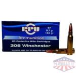 PPU Rifle Ammunition .308 Win 150 gr SP 2820 fps  20/ct