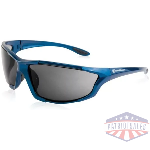 smith & wesson major full frame shooting glasses blue with smoke lens
