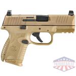 FN 509 Compact MRD Handgun 9mm Luger 12rd & 15rd Magazines (2) 3.7" Barrel FDE NMS