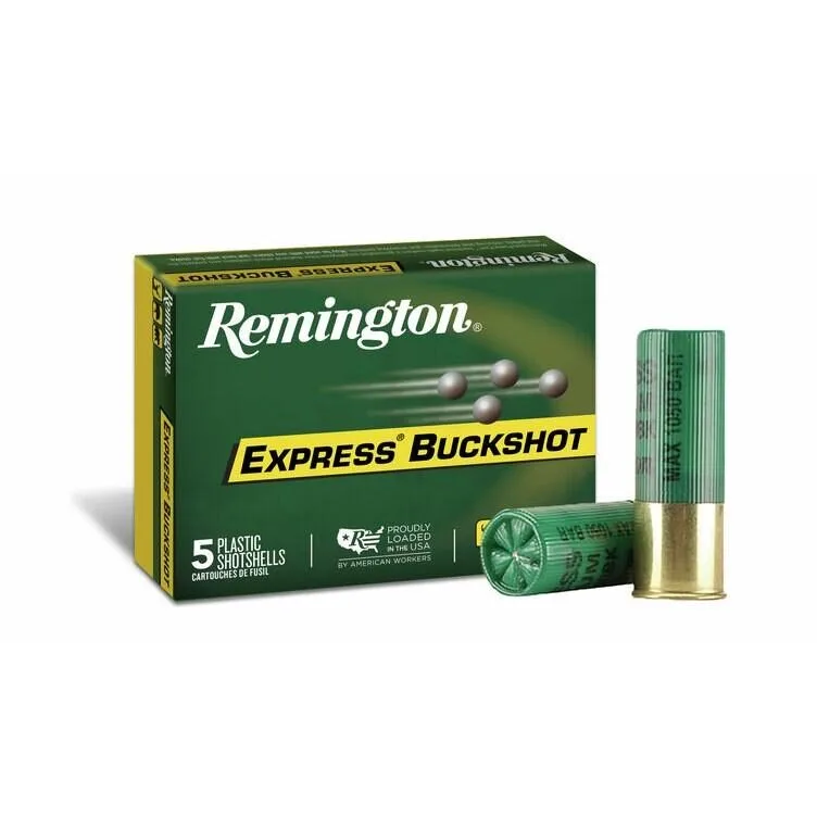 Https3A2F2Fmedia.chattanoogashooting.com2Fimages2Fproduct2Frt206402Frt20640-1 Remington express magnum buckshot shotgun ammo 12 ga 3" 4 dr 41 plts #4b 1225 fps 5/ct - image 1