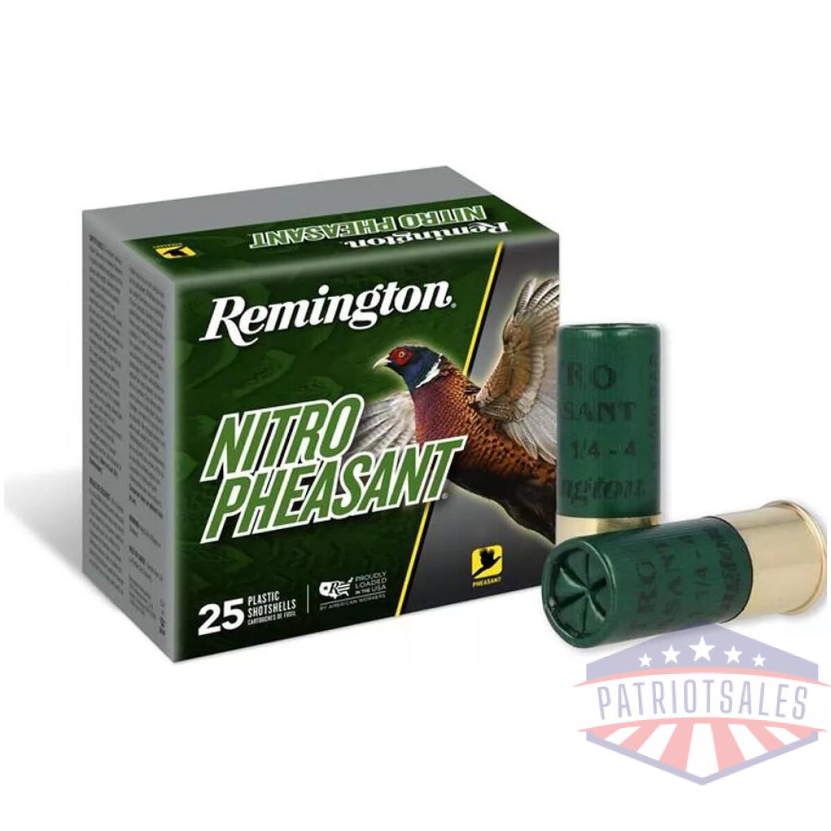 Remington nitro pheasant shotshells 12 ga 2-3/4 in 1-3/8 oz #4 1300 fps 25/ct - image 1
