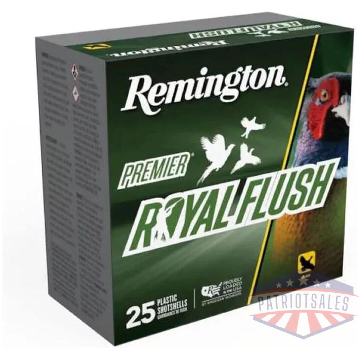 Remington premier royal flush shotshells 12ga 2-3/4" 1-1/4oz 1550 fps #6 25/ct - image 1