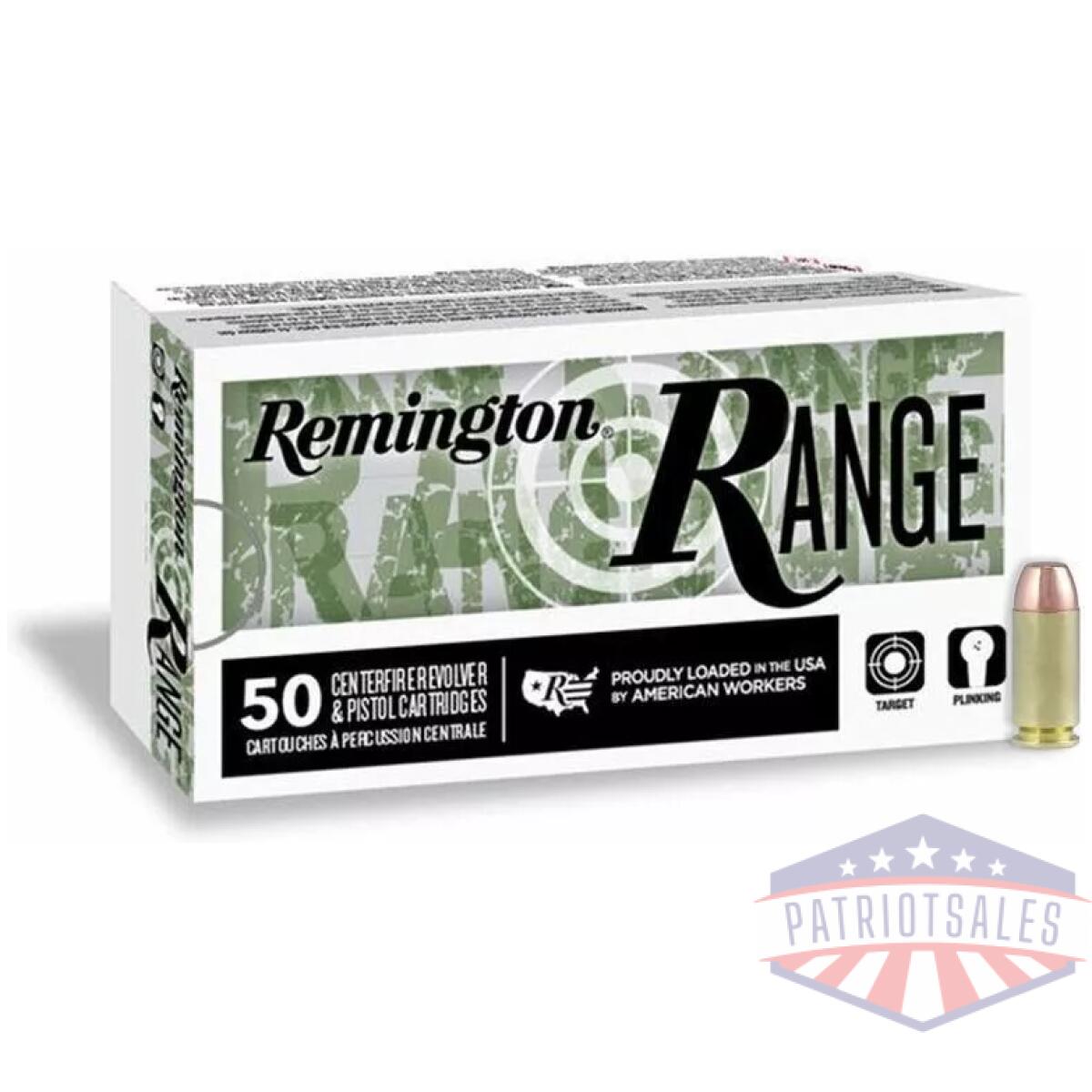 Remington range handgun ammo. 40 s&w 180 gr fmj 990 fps 50/ct - image 1