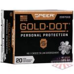 Speer Gold Dot Handgun Ammunition .40 S&W 165gr HP 1150 fps 20/ct